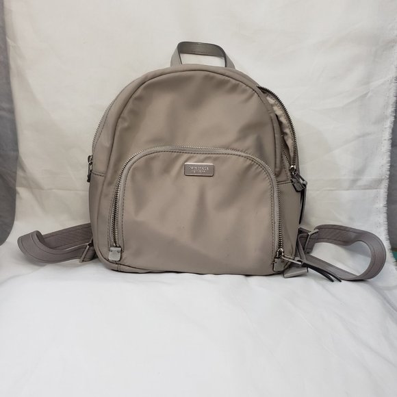 kate spade Handbags - Nylon tan Kate Spade backpack good used condition small - make offer!
